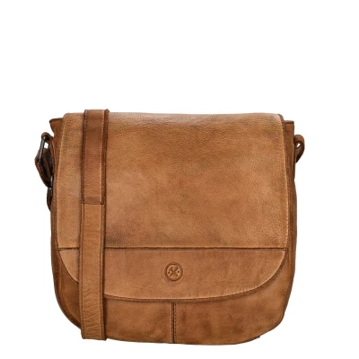 Afbeelding van Hide &amp; Stitches Idaho Schoudertas Cognac