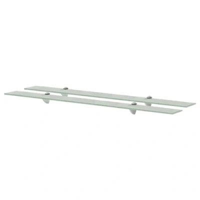 Afbeelding van vidaXL Schappen zwevend 2 st 100x20 cm 8 mm glas