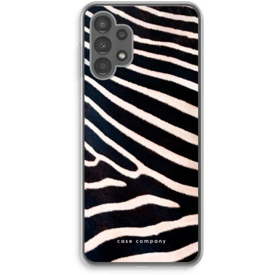 Afbeelding van Case Company® hoesje geschikt voor Samsung Galaxy A13 4G Zebra Soft Cover Telefoonhoesje Bescherming aan alle Kanten en Schermrand