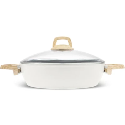 Afbeelding van Karaca Swiss Crystal Inductiepan, 30 cm, crèmekleurig