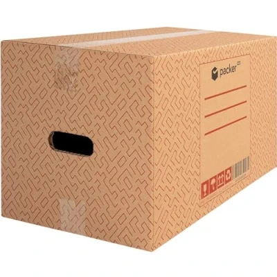 Afbeelding van packer PRO 20 stuks extra sterke kartonnen dozen voor verhuizing en opslag met handgrepen, 430 x 300 250 mm