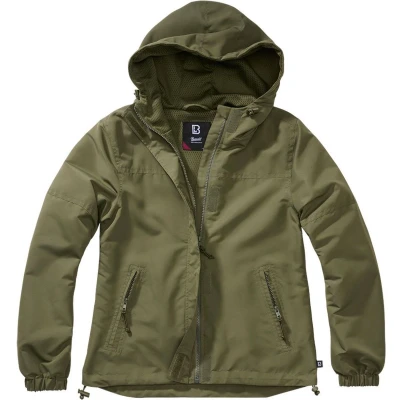 Afbeelding van Brandit Windbreaker Frontzip Lichte jas, Dames, Maat: Medium, Olive