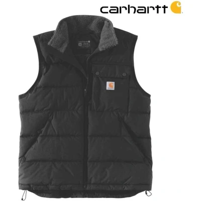 Afbeelding van Carhartt Montana Gevoerde Bodywarmer Rain Defender Loose fit Insulated Vest Zwart Heren maat S (valt als M)