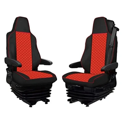 Afbeelding van Stoelhoezen voor TGX Truck Set 1+1 vanaf 2021 Rood