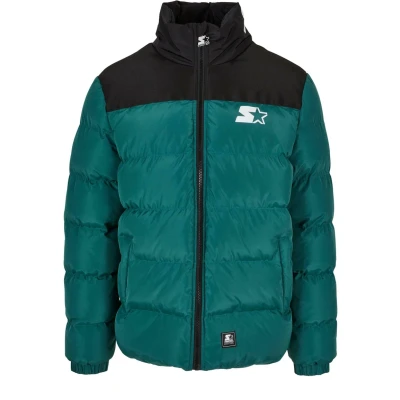 Afbeelding van Starter LOGO Puffer Winterjas, Heren, Maat: Small, Darkfreshgreen black