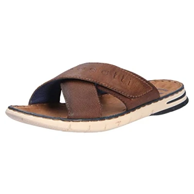Afbeelding van bugatti Sandalen voor de zomer, leer en textiel, heren, Cognac.