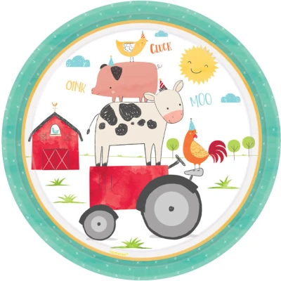 Afbeelding van Boerderij borden Barnyard 23cm 8 stuks