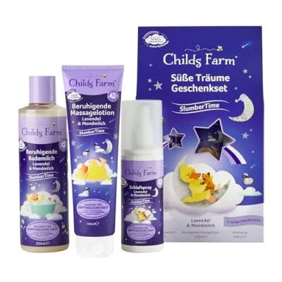 Image de Childs Farm Ltd de SlumberTime Coffret cadeau sommeil Sweet Dreams lavande et lait lune Convient aux bébés enfants ayant une peau sèche, sensible sujette à l&#039;eczéma