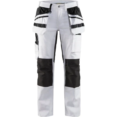 Afbeelding van Blaklader Dames Schildersbroek met stretch 7910 1000 Wit/zwart C40