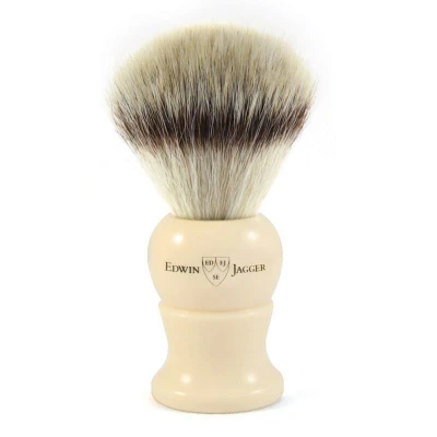 Afbeelding van Edwin Jagger scheerkwast synthetische haar wit M