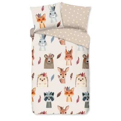 Afbeelding van Good Morning Kinderdekbedovertrek &quot;dieren&quot; Multi (140x200/220 cm) Katoen
