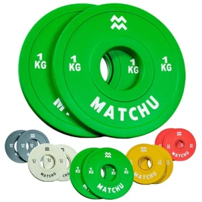 Afbeelding van Matchu Sports Fractional plates Mini halterschijven 1 KG Groen Set van 2 stuks