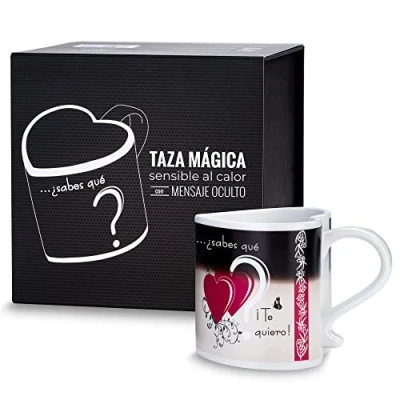 Afbeelding van Froster Magische mok, warmtegevoelige met tekst in het Spaans Te quiero, liefdesmok verandert van kleur, cadeau voor Valentijnsdag