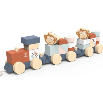 Afbeelding van Speedy monkey blokkentrein train stacker