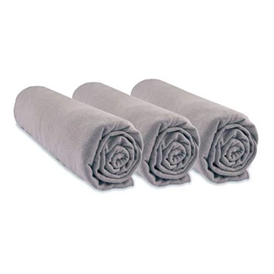 Afbeelding van Easy Dort Hoeslaken, 70 x 140 cm, 3 stuks, 100% biologisch katoen, hazelnoot, rekbaar en ademend, gezonde slaap, merk Oeko Tex gecertificeerd kwaliteit Made in Europe