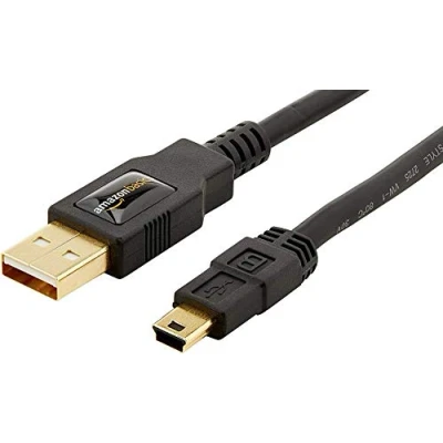 Afbeelding van Amazon Basics IFRI USB A 2.0 naar Mini mannelijk 0,9 m zwart compatibel met personal computer