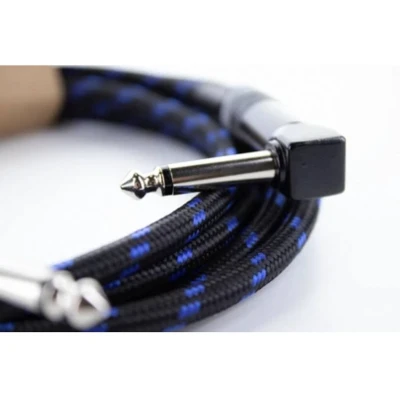 Afbeelding van Cordial EI 5 PR TWEED BL Instrumenten Aansluitkabel [1x Jackplug male 6,3 mm (mono) 1x (mono)] m Zwart, Blauw