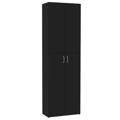 Image de vidaXL Armoire de bureau Noir 60x32x190 cm Bois d&#039;ingénierie800298