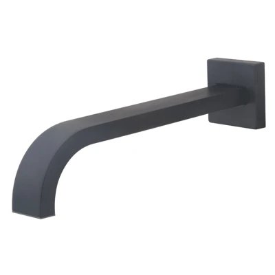 Afbeelding van Wiesbaden inbouw uitloop vierkant 25cm 1/2&#039;&#039; mat zwart
