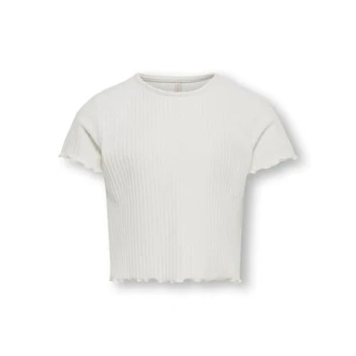 Image de ONLY Konnella S/S O Neck Top Noos JRS T Shirt Garçon, Cloud Dancer, 122 128