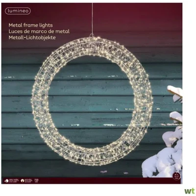 Afbeelding van Micro LED frame light buiten L7 W58 H58cm silver/warm white Lumineo