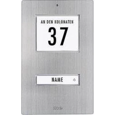 Afbeelding van m e modern electronics KT 1 EG Belknop Met adresveld, naambord voudig RVS 12 V/1 A