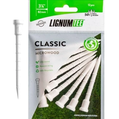 Afbeelding van Lignum Tees Set van 12 stuks 82mm Wit