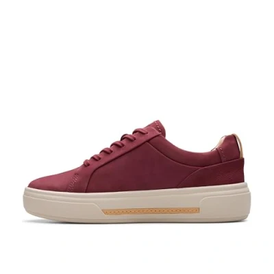 Afbeelding van Clarks Hollyhock WALK Sneakers laag, Dames, Maat: 41, Burgundy Nubukleer