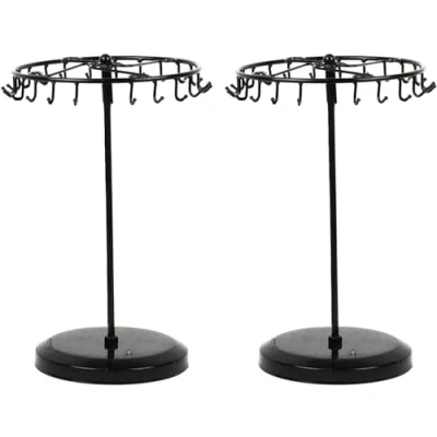 Afbeelding van Young Wolf 23 stuks draaibare haken van messing voor sieraden, sieradenstandaard (zwart)