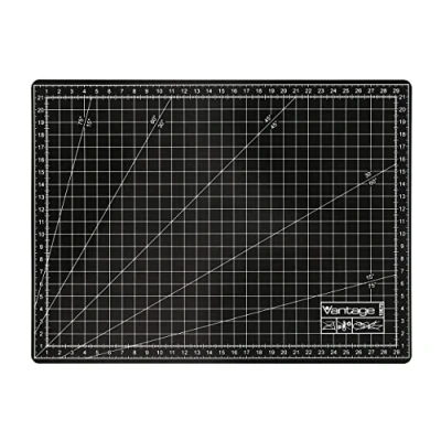 Image de Vantage Tapis de découpe auto cicatrisant, utilisable des deux côtés avec grille Noir Format A4 22 x 30 cm