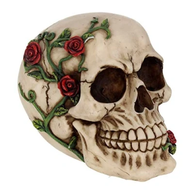 Afbeelding van Nemesis Now Figuur Rose from Beyond Skull 15cm, Ivoor