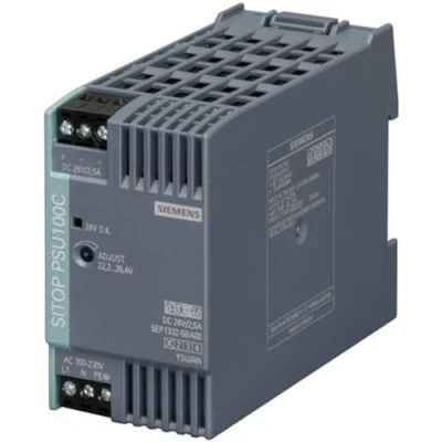 Afbeelding van Siemens SITOP PSU100C 24 V/2,5 A DIN rail netvoeding V/DC 2.5 60 W Aantal uitgangen: 1 x Inhoud: stuk(s)