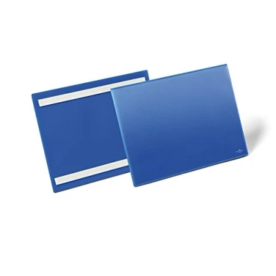 Afbeelding van Documenthoes Durable zelfklevend A4 liggend blauw