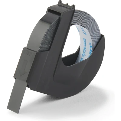Afbeelding van Labeltape Dymo rol 9mmx3M glossy vinyl prof zwart