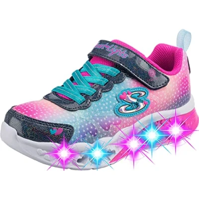 Afbeelding van Skechers Flutter Heart Lights Sneakers laag navy/multicoloured voor kinderen, Maat: 36, Navy/multi coloured Pu