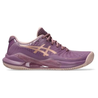 Afbeelding van Asics GEL Challenger 14 Padelschoenen, Dames, Maat: 42.5, Dark ube/rose gold Textiel/ synthetisch