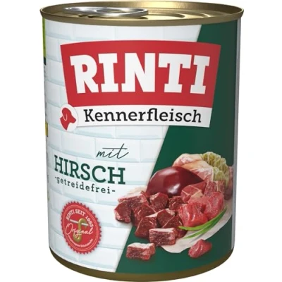 Afbeelding van 6x400g Hert Rinti Kennerfleisch Hondenvoer nat