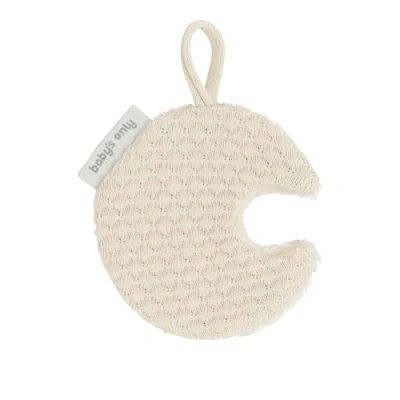 Afbeelding van Baby&#039;s Only Gebreid speendoekje Speenknuffel maan Sky Warm Linen