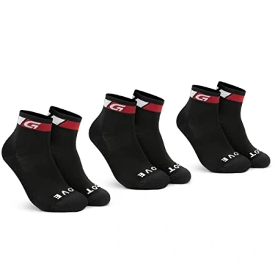 Afbeelding van GripGrab Classic Low Cut 3PACK Zomer Fietssokken 3 Paar Korte Coolmax Sokken Zwart Unisex Maat S (38 41)