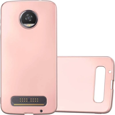 Afbeelding van Cadorabo Hoesje geschikt voor Motorola MOTO Z2 in METALLIC ROSE GOUD Beschermhoes gemaakt van flexibel TPU silicone Case Cover