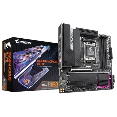 Afbeelding van Gigabyte B650M AORUS ELITE Moederbord Socket AMD AM5 Vormfactor ATX