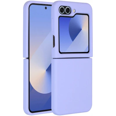 Afbeelding van Accezz Hoesje Geschikt voor Samsung Galaxy Z Flip 6 Siliconen Liquid Silicone Backcover Paars