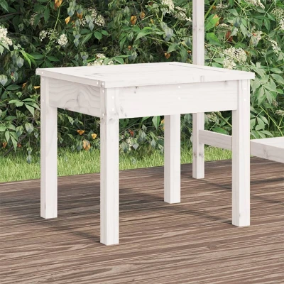 Afbeelding van Tuinbank 50x44x45 cm massief grenenhout wit