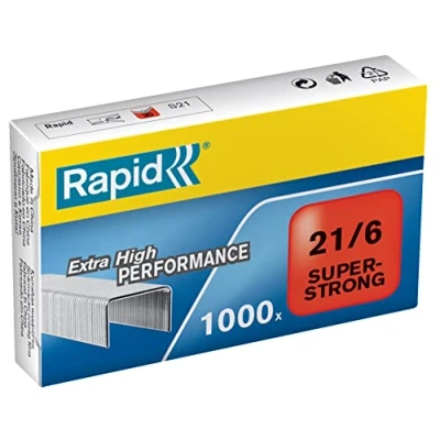 Afbeelding van Nieten Rapid 21/6 gegalvaniseerd super strong 1000 stuks