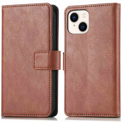 Afbeelding van imoshion Hoesje Geschikt voor iPhone 15 Plus Luxe Bookcase Bruin