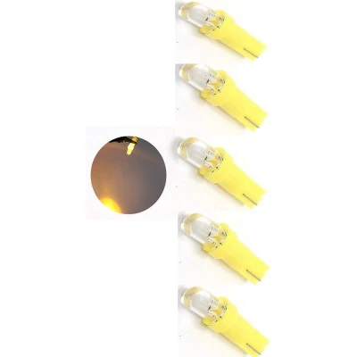 Afbeelding van Auto LEDlamp 5x autoverlichting LED T5 kleur geel 12V DC