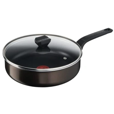Image de Tefal Easy Cook &amp; Clean Sauteuse 24 Cm + Couvercle En Verre, Non Induction, Revetement Antiadhésif, Fabriqué France B5543202