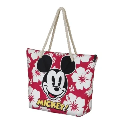 Afbeelding van Karactermania Disney Mickey Mouse Hawaii Strandtas Shopper Tas Rood