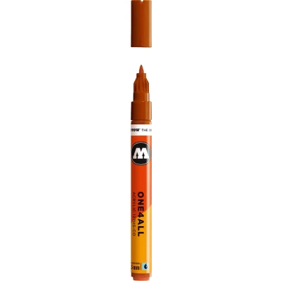 Afbeelding van Molotow ONE4ALL 127HS CO 1,5mm Marker Rood/Bruin Geschikt voor vele oppervlaktes zoals canvas, hout, steen, keramiek, plastic, glas, papier, leer...