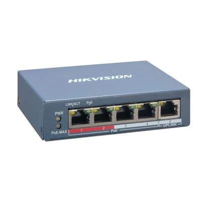 Afbeelding van Netwerk: PoE: POE Network Switches: HIKVISION 4 PORT 10/100 TP ETHERNET SWITCH